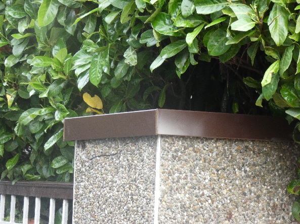 Mauerabdeckung aus Blech